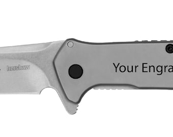 Personalized Kershaw Outcome Pocket Knife!  Kershaw 2044 Outcome laser engraved with your text or design!