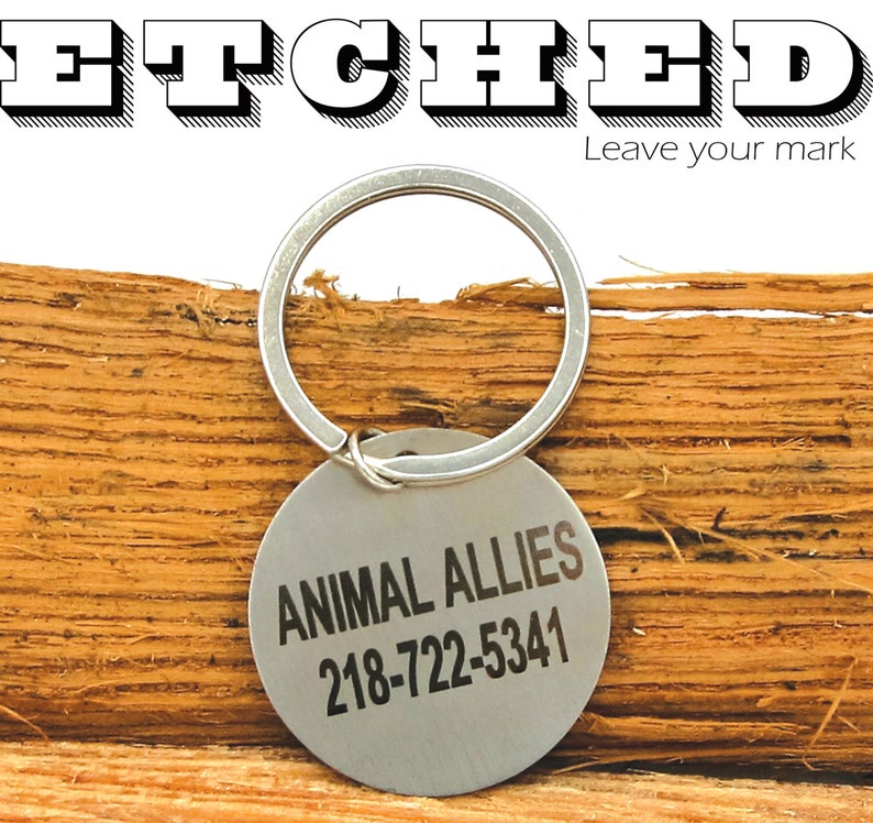 Laser Engraved Dog Tag Pet ID Tag Personalized Dog Tag Etsy