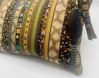 Handmade Boho Inspired Zipper Clutch/ Mini Handbag