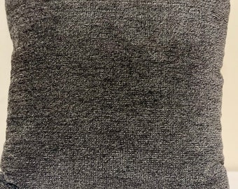 Anthrazit Chenille Kissenbezug
