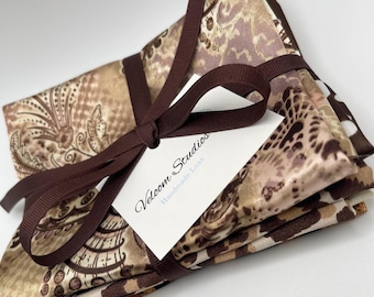 Safari Luxe Printed Satin Fabric Bundle 17x20 – Animal Print Sewing Fabric Pack