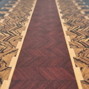 Artisanal Exotic Wood End Grain Cutting Board with Juice Grooves | Checkered Design Charcuterie Board & Butcher Block | Perfect Gifts for Mom, Dad, Wife, Husband, Chefs