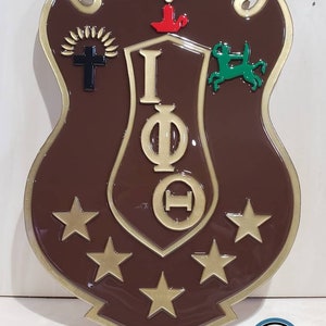 Iota Phi Theta Shield 24 inch | Wood Shield | Plaque | Iotas