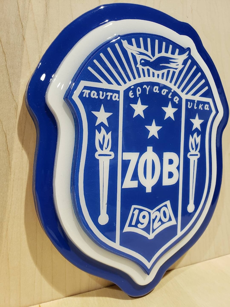 Zeta Phi Beta10 inch 3Layered Shield Etsy