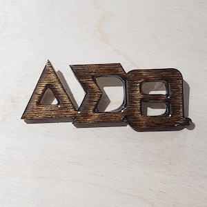 Delta Sigma Theta - Wooden Letters Lapel Pin