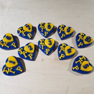 Sigma Gamma Rho- Heart Number Pin
