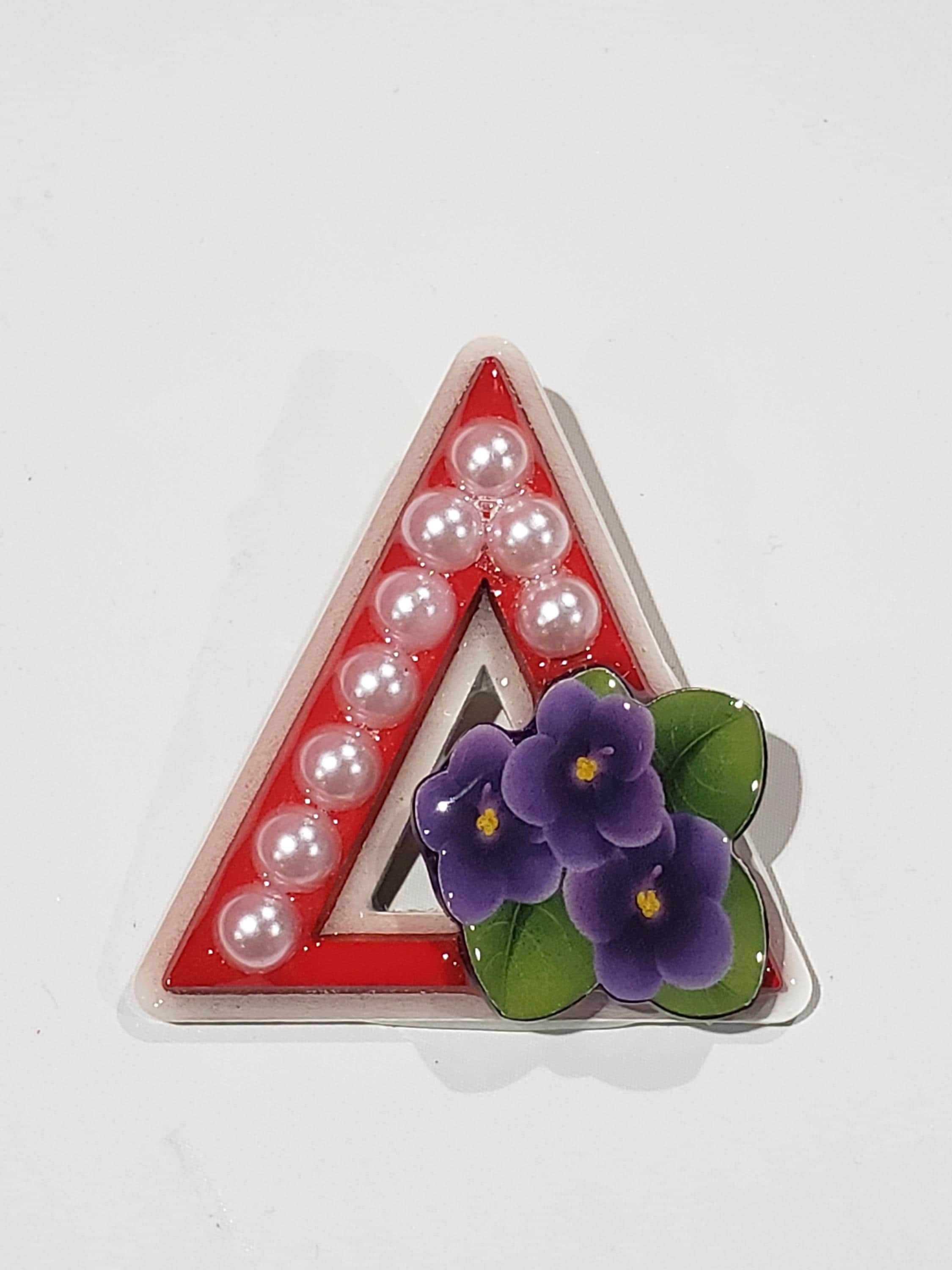 Delta Sigma Theta - Delta, Violet & Pearls Lapel Pin - Etsy