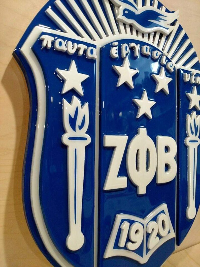 Zeta Phi Beta 3D Shield 18inch Etsy