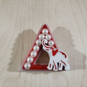 Delta Elephant &Pearls Pin