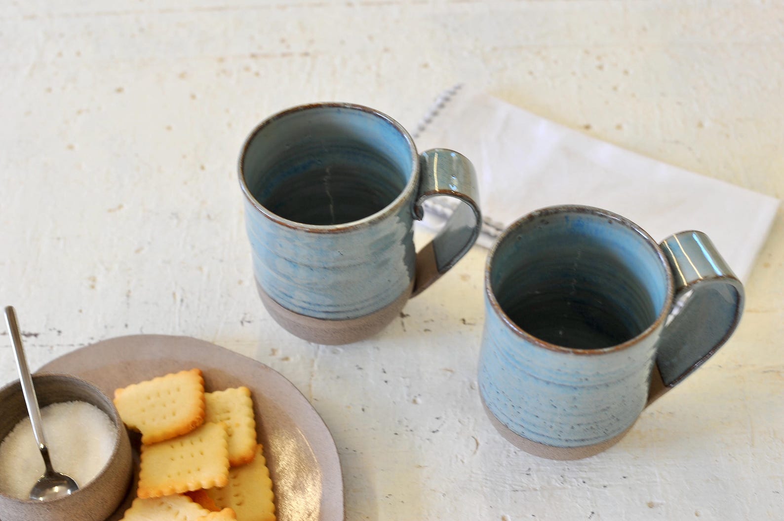 Large Ceramic Mug BLUE MUGS Big Ceramic Cups Pottery Mug Etsy Israel