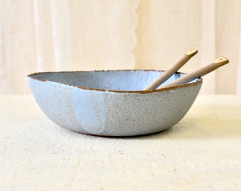 Ceramic bowl, Ceramic bowl, blue bowl, rustic ceramic, Salad bowl, Large bowl, Fruit bowl, Serving bowl, Pottery bowl, rustic bowl,
