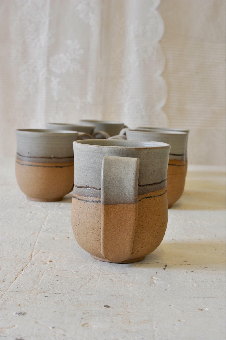 Mug en céramique, unique en son genre, mug en poterie fait main, mug à café en céramique, mug rustique, cadeau pour les amateurs de café, tasse à thé, mugs image 8