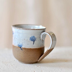 Ceramic mug with blue flowers image 7