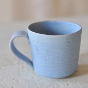 Ceramic blue mug, pottery mug image 5