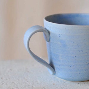 Ceramic blue mug, pottery mug image 7