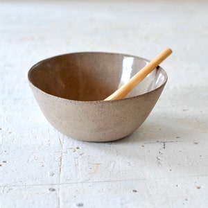 Gray ceramic soup bowl image 3