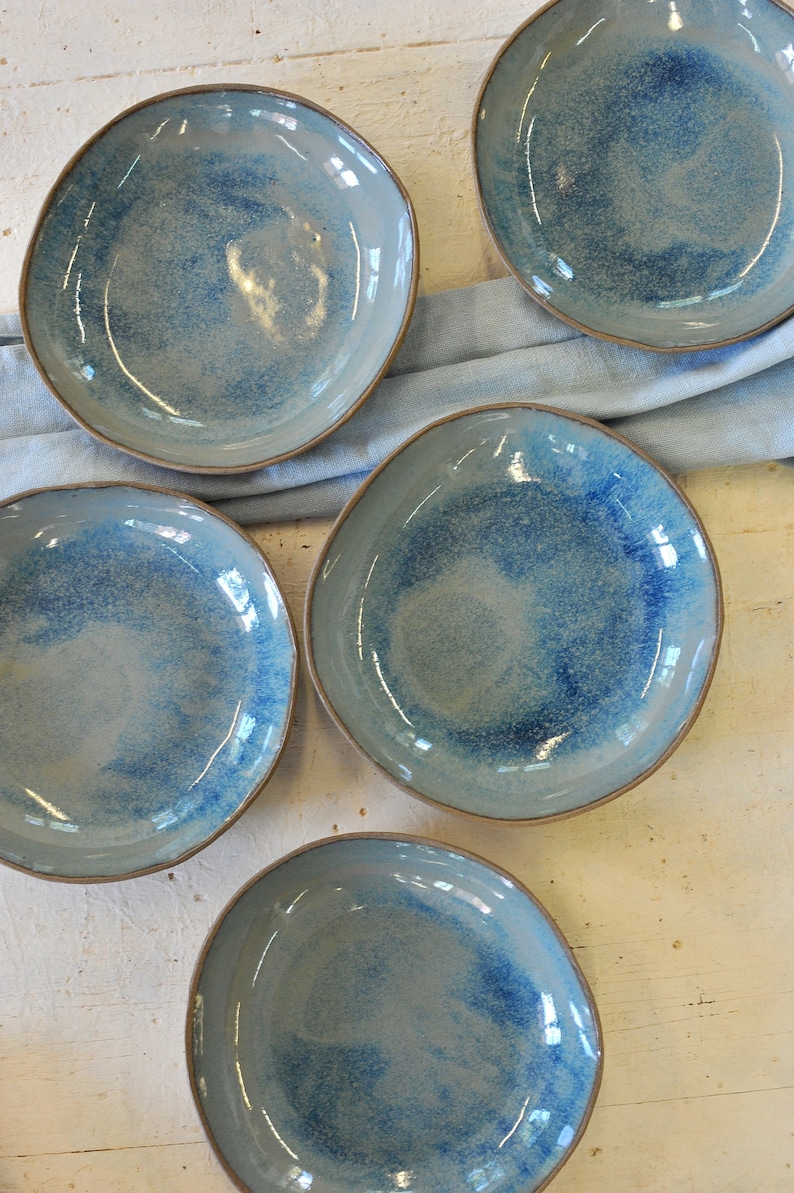 Blue & Grey Ceramic Plate Set of 2 image 2