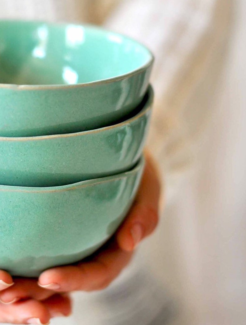 Soup Bowl Ceramic Bowl Mixing Bowl Turquoise Bowl Small Etsy Israel