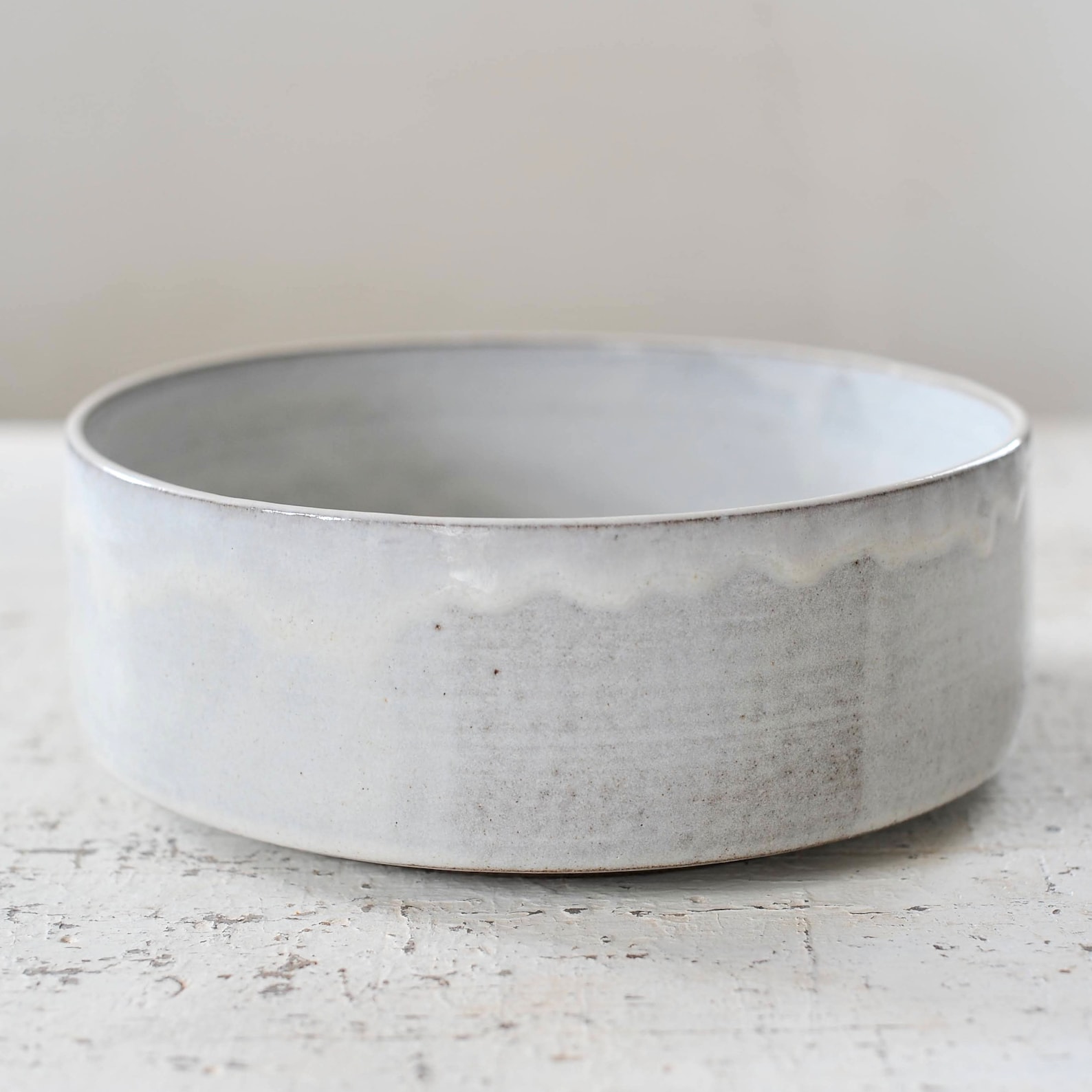 Rustic White Ceramic Serving Bowl Ceramic Baking Bowl Etsy