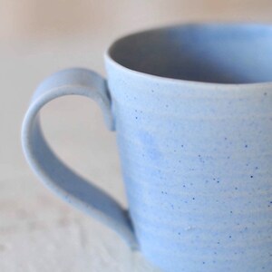 Ceramic blue mug, pottery mug image 8