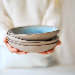 Blue & Grey Ceramic Plate Set of 2