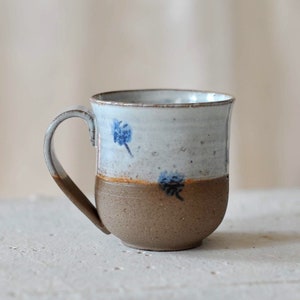 Ceramic mug with blue flowers image 2