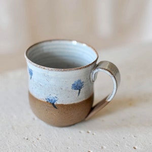 Ceramic mug with blue flowers image 6