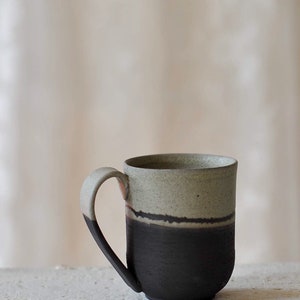 Taza de cerámica, taza única en su tipo, taza de cerámica hecha a mano, taza de café de cerámica, taza rústica, regalo para amantes del café, taza de té, juego de tazas imagen 8