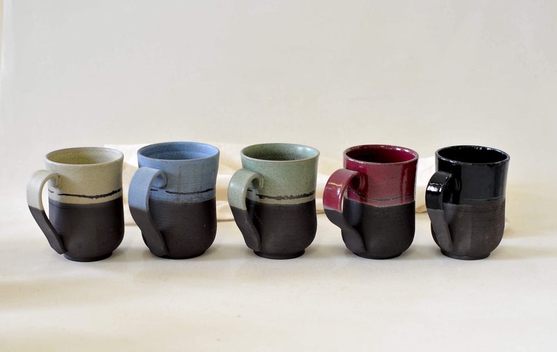 Mug en céramique, unique en son genre, mug en poterie fait main, mug à café en céramique, mug rustique, cadeau pour les amateurs de café, tasse à thé, mugs image 2