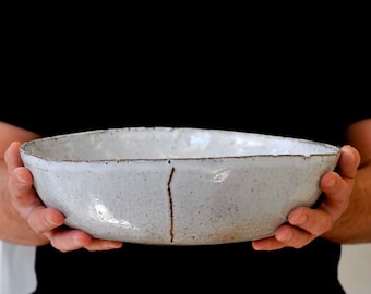 Rustic large ceramic bowl