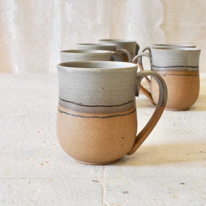 Mug en céramique, unique en son genre, mug en poterie fait main, mug à café en céramique, mug rustique, cadeau pour les amateurs de café, tasse à thé, mugs image 6