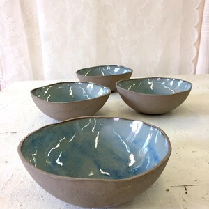 Ceramic bowl, Soup bowl, Mixing bowl, blue ceramic bowl, Serving bowl, Cereal bowl, Pottery bowl, serving dish, blue dish, ramen bowl image 3