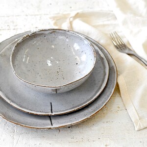 Three Piece rustic Ceramic plates set image 5