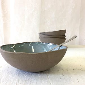 Ceramic bowl, Soup bowl, Mixing bowl, blue ceramic bowl, Serving bowl, Cereal bowl, Pottery bowl, serving dish, blue dish, ramen bowl image 10