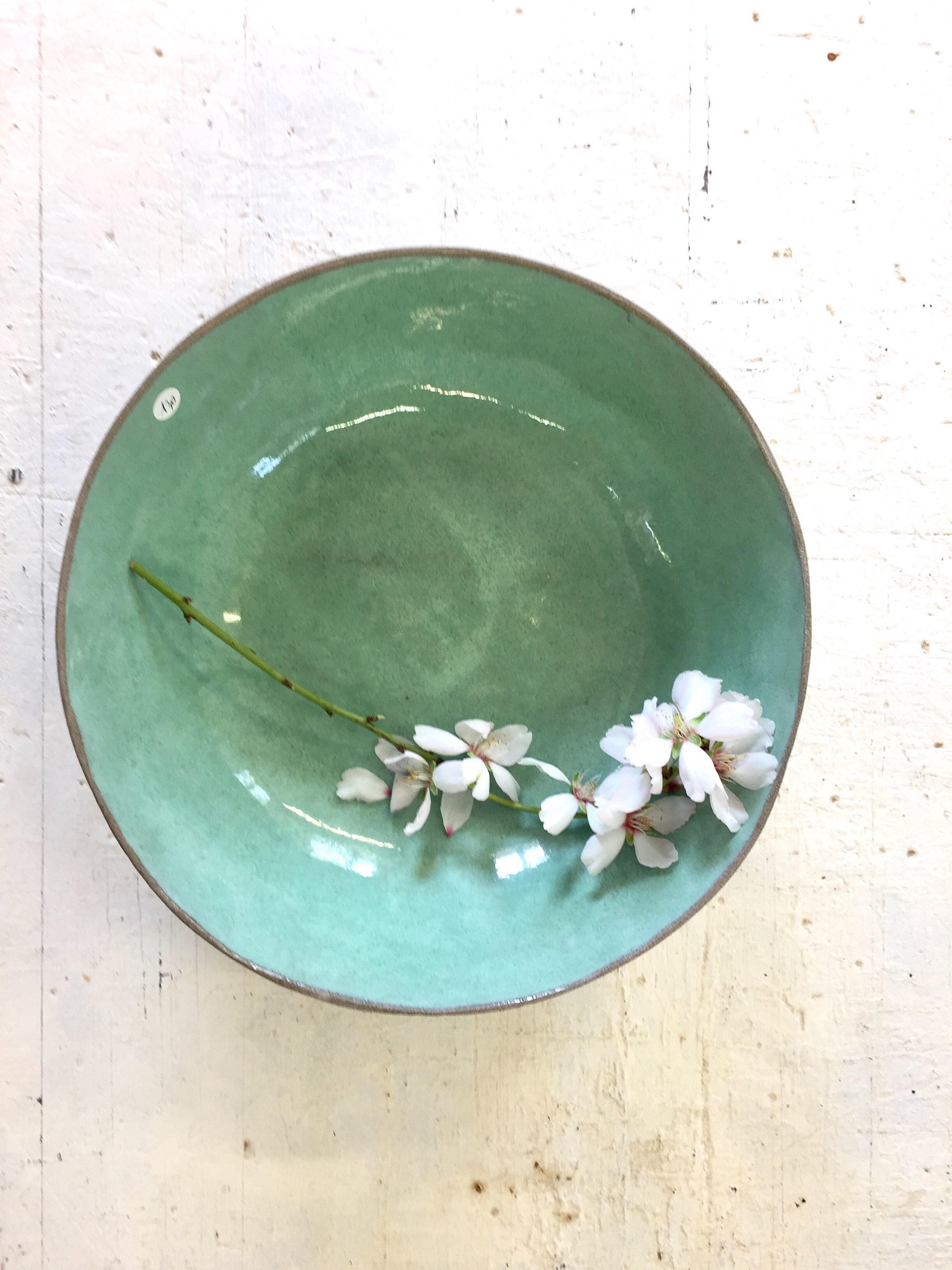 Large green salad bowl Etsy