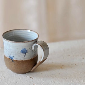 Ceramic mug with blue flowers image 8
