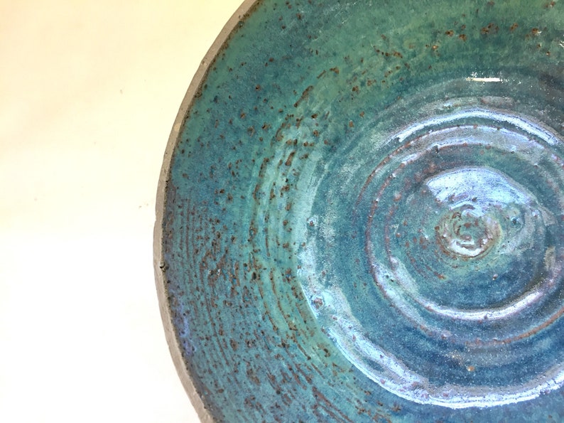 Modern ceramic bowl, Ceramic bowl, Turquoise bowl, Gray brown ceramic, Salad bowl, Large bowl, Fruit bowl, Serving bowl, Pottery bowl, Gray image 8