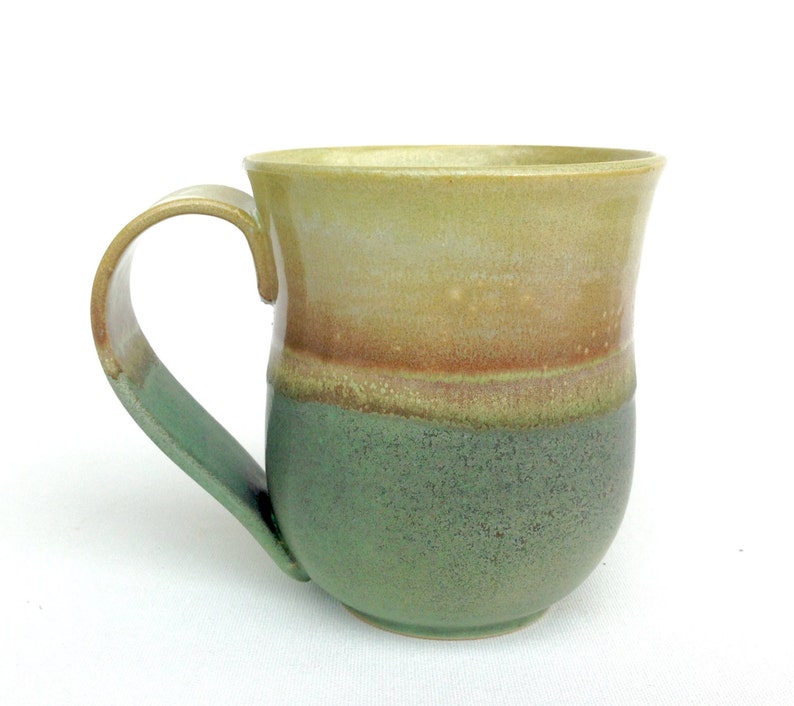 Green pottery mug image 3