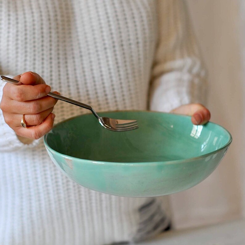 Ceramic Serving Bowl Ceramic Plate Deep Plate Salad Bowl Etsy