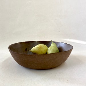 Ceramic bowl, Ceramic bowl, brown beige bowl, rustic ceramic, Salad bowl, Large bowl, Fruit bowl, Serving bowl, Pottery bowl, rustic bowl,