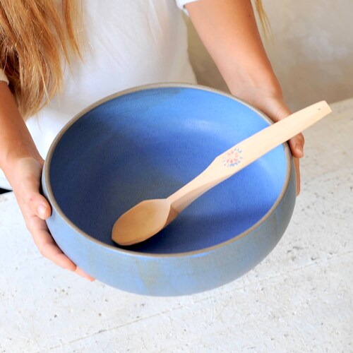 Ceramic Bowl Light Green Bowl Pottery Bowl Salad Bowl Etsy Israel