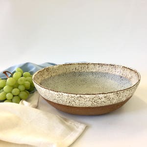 Ceramic bowl, light green bowl, Pottery bowl, Salad bowl, fruit bowl, Serving bowl, Serving bowl, Large bowl, Modern bowl, open bowl image 1