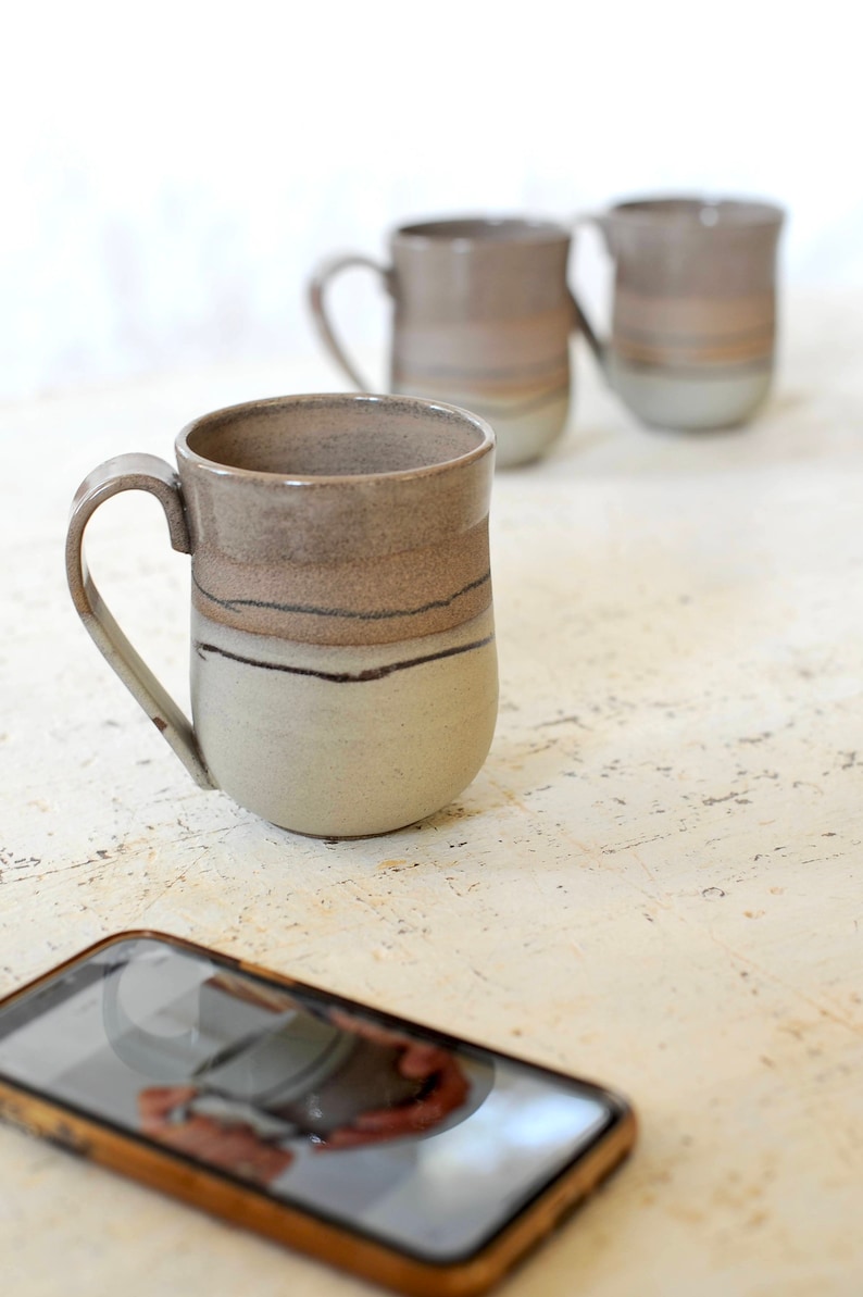 S, M, L, XL, XXL ceramic mug Popon and gloss image 10