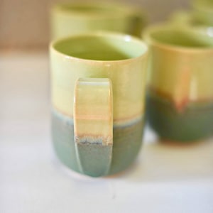 Green pottery mug image 8