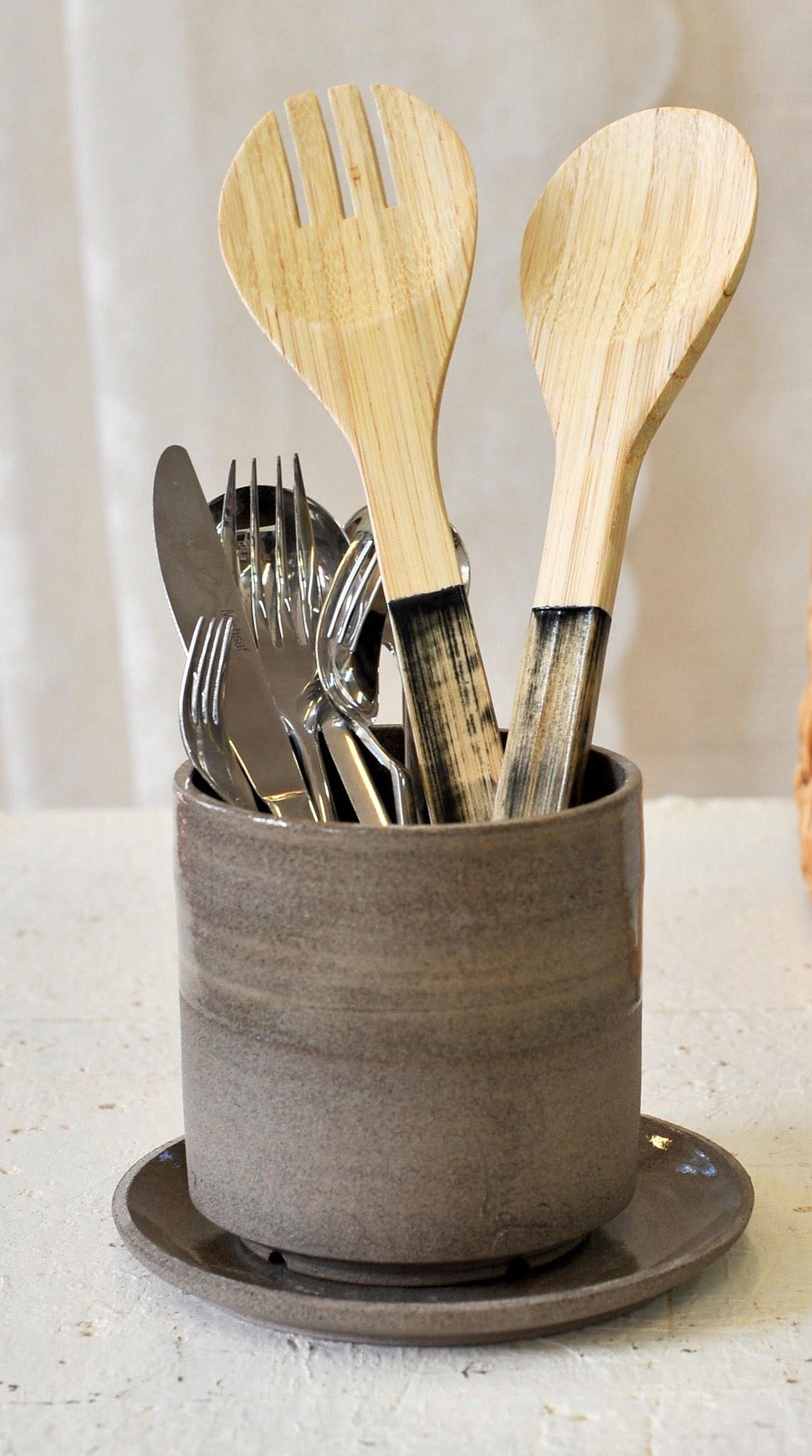 Ceramic utensils holder cultery dryer utensils holder Etsy