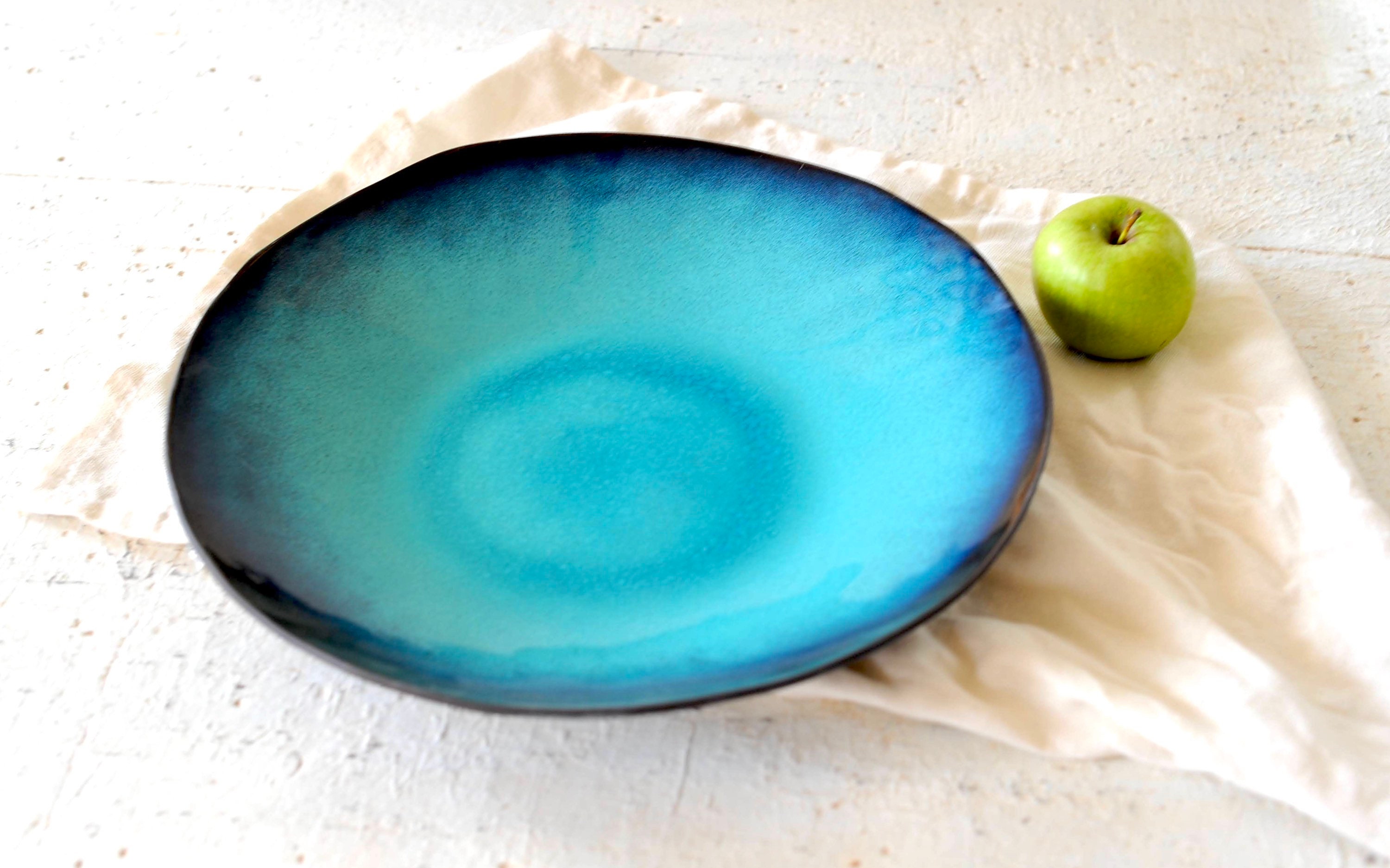 Extra Large fruit bowl or centerpiece night blue lagoon Etsy