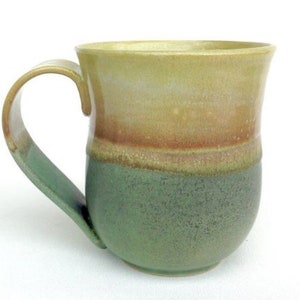 Green pottery mug image 5
