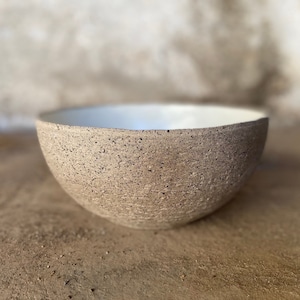 Modern ceramic bowl, Ceramic bowl, Gray bowl, Gray white ceramic, Salad bowl, Large bowl, Fruit bowl, Serving bowl, Pottery bowl, Gray dish