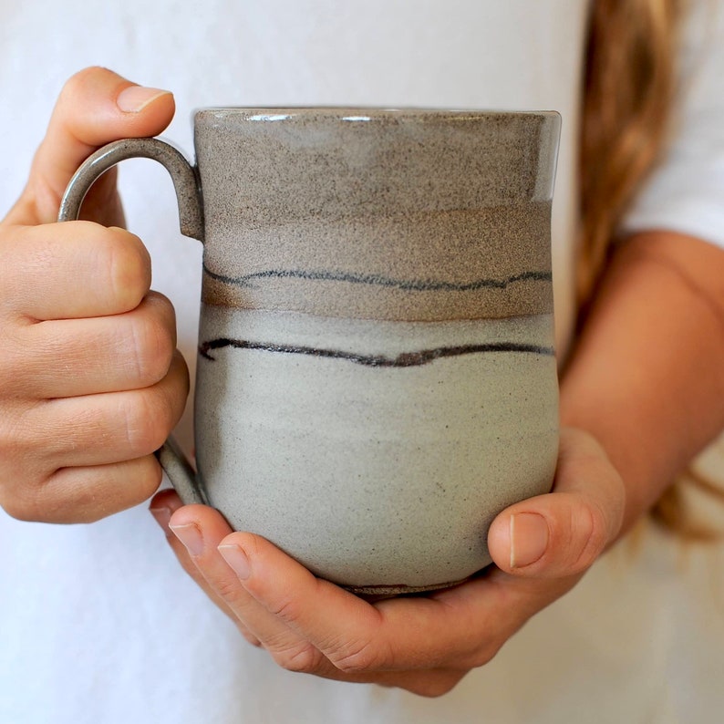 S, M, L, XL, XXL ceramic mug Popon and gloss image 9