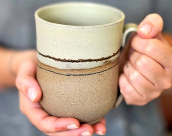 Xxl, Xl, l, M, S size rustic ceramic mug